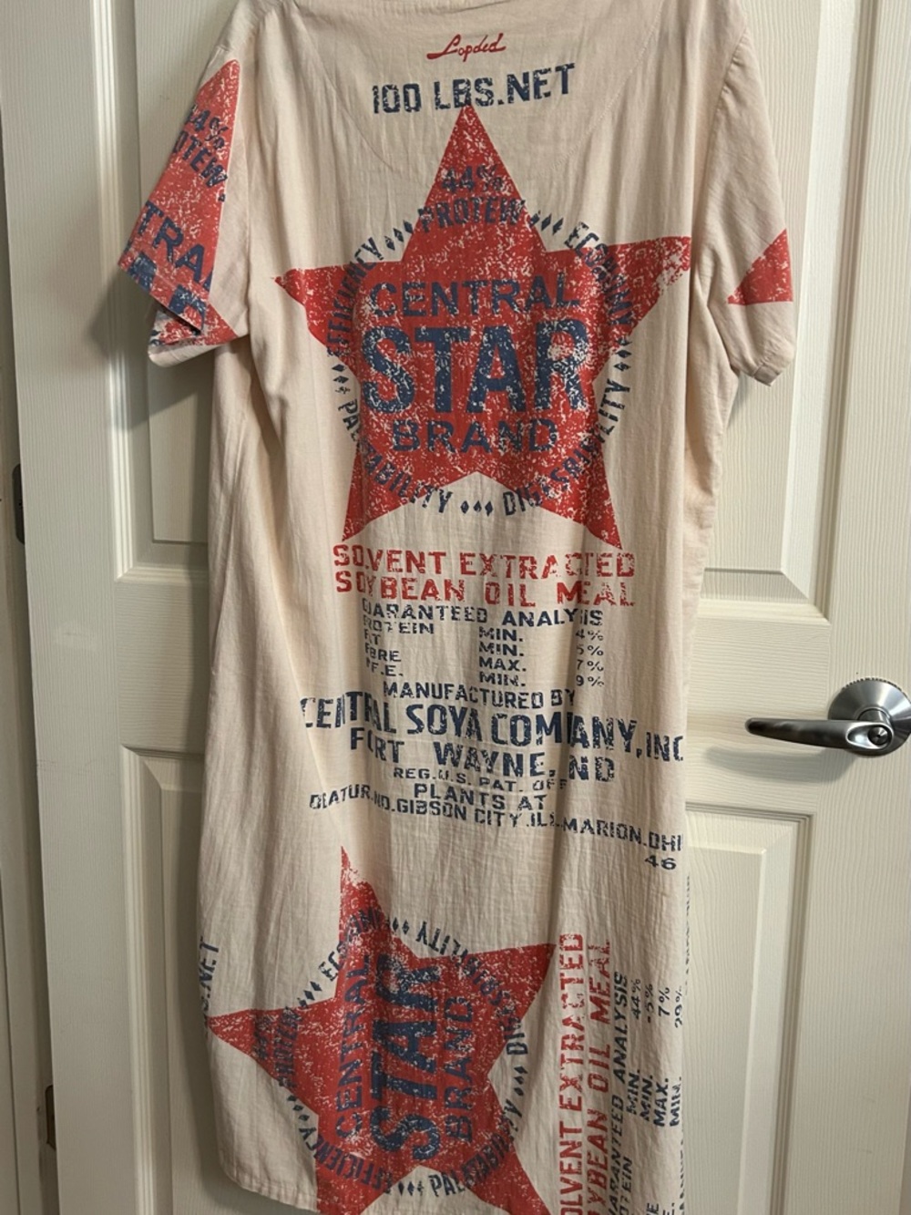 Central Star Graphic Jaded Gypsy Maxi Dress in Cream and Red -